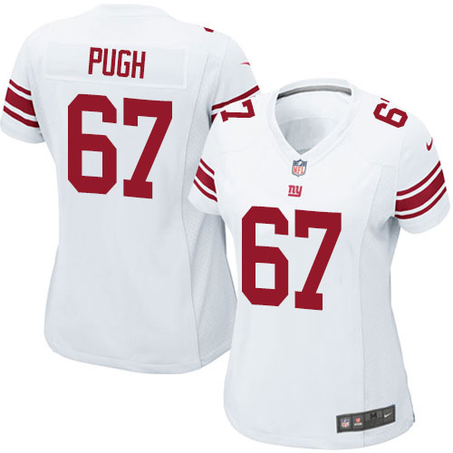 Women's Elite Justin Pugh Nike Jersey White Road - #67 NFL New York Giants